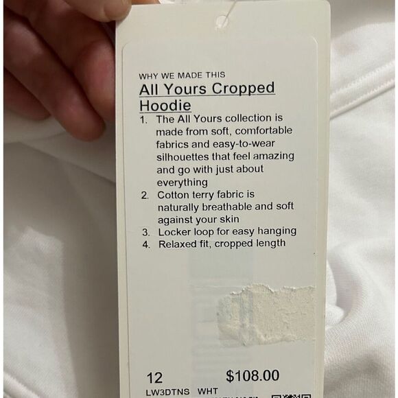 - Lululemon All Yours Cropped Hoodie 12 - Picture 5 of 6